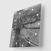 1870年代のニューヨークシティブルックリン橋の建築 スクエア壁時計 (傾斜)