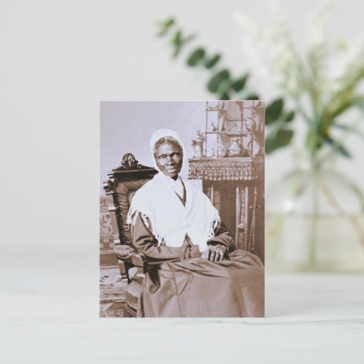 1870年頃のソジャーナー真理のポートレート ポストカード (スタンド正面)