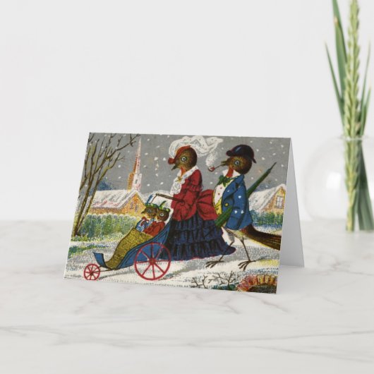 1870年頃: ロビン家族は散歩を取ります シーズンカード (正面)