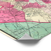 1870年 ボストン 古地図 ポスター (角)