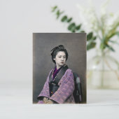1870美日本の女 ポストカード (スタンド正面)