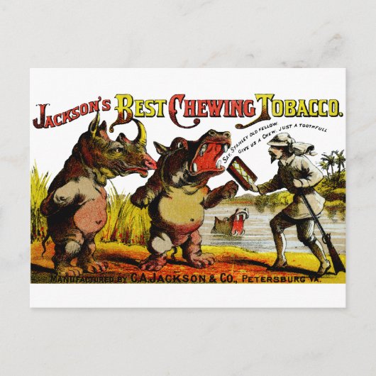 1871ヴィンテージ噛みタバコ広告 ポストカード (正面)