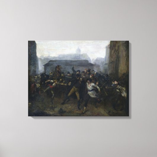 1871年のスパイ、パリの包囲のエピソード キャンバスプリント (正面)