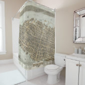 1872年のチャールストンの地図 シャワーカーテン (インサイチュ)