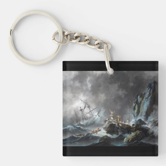 1872年の嵐で難破 キーホルダー (正面)