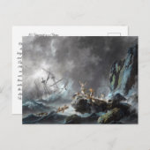 1872年の嵐で難破 ポストカード (正面/裏面)