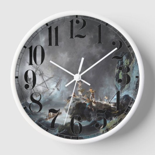 1872年の嵐で難破 壁時計 (正面)