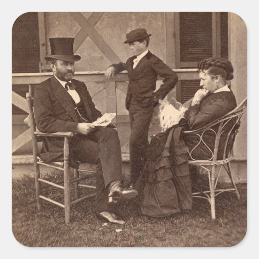 1872年グラント大統領コテージ スクエアシール (正面)