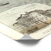 1872 Charleston, SCバードアイビューパノラママップ ポスター (角)