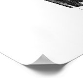 1873ヴィンテージワインボトルと葡萄と葉 ポスター (角)