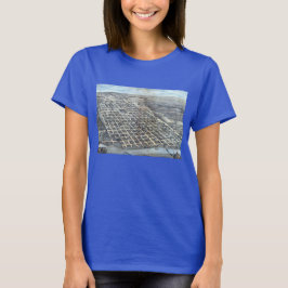 1873年のオースティン・テキサス州の古い航空都市地図 Tシャツ