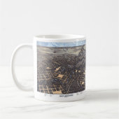 1873年のテキサス州サンアントニオ 古地図 コーヒーマグカップ (左)