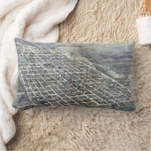 1873年テキサス州オースティン 古地図 空中写真 ランバークッション (ブランケット)