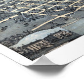 1873年テキサス州オースティン 古地図 空撮図 ポスター (角)