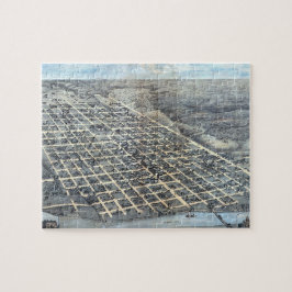 1873年テキサス州オースティン 古地図 航空図 ジグソーパズル