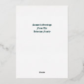 1873年ビクトリアン中世スタイルクリスマス 箔シーズンカード (裏面)
