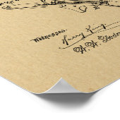 1873銃拳銃の特許芸術スケッチプリント ポスター (角)