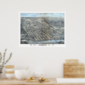 1873 Austin, TX Bird's Eye Viewパノラママップ ポスター (キッチン)