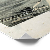 1873 Waco, TXバードアイビューパノラママップ ポスター (角)