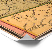 1874ペンシルバニア鉄道地図 ポスター (角)