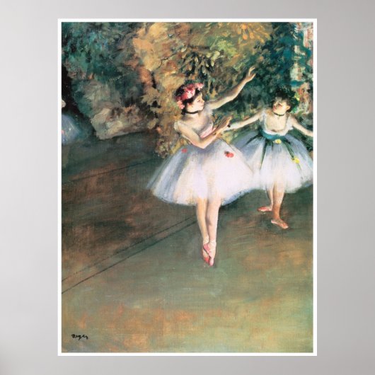 1874年にステージで2人のダンサー – Edgar Degas ポスター (正面)