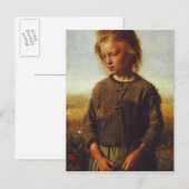 1874年のフィッシャー娘 ポストカード (正面/裏面)