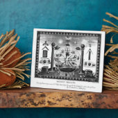 1874年のマソニックの象徴表 フォトプラーク (側面)