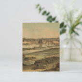 1874年のミネソタ州セントポールのヴィンテージ地図 ポストカード (スタンド正面)