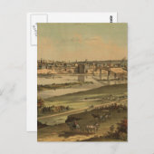 1874年のミネソタ州セントポールのヴィンテージ地図 ポストカード (正面/裏面)