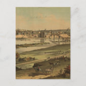 1874年のミネソタ州セントポールのヴィンテージ地図 ポストカード (正面)