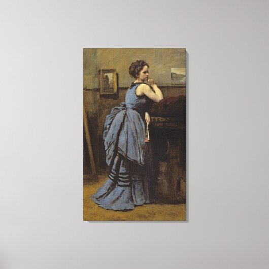 1874年の青の女 キャンバスプリント (正面)