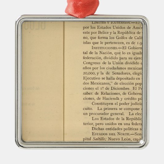 1874年メキシコ·アトラスのタイトル·ページ メタルオーナメント (正面)