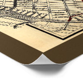 1874 Brooklyn City Railroad Company Route Map ポスター (角)