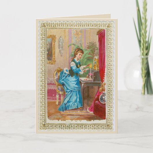 1875カード:デスクビクトリアンでのレディ カード (正面)