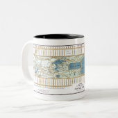1875ニューヨーク市中央公園の地図 ツートーンマグカップ (正面左)