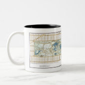 1875ニューヨーク市中央公園の地図 ツートーンマグカップ (左)