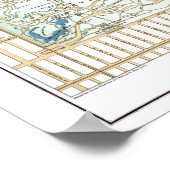 1875ヒンリッシュのセントラルパークのガイドマップ ポスター (角)