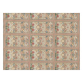 1875ヴィンテージウィリアム・モリスフローラ刺繍 テーブルクロス (正面(横))