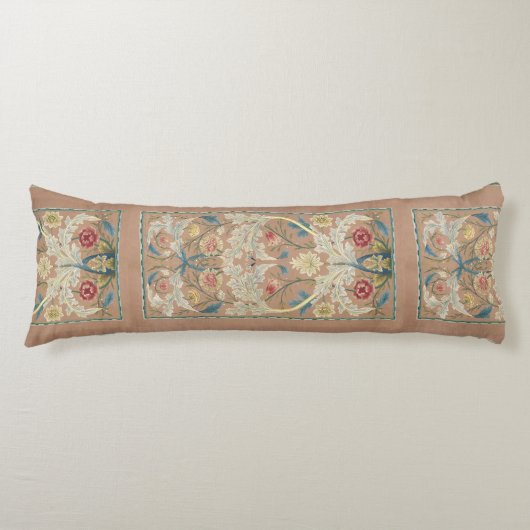 1875ヴィンテージウィリアム・モリスフローラ刺繍 ボディピロー (正面)
