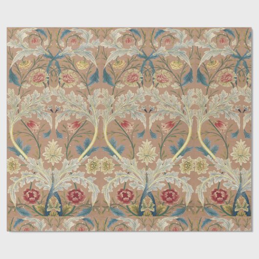 1875ヴィンテージウィリアム・モリスフローラ刺繍 ラッピングペーパー (フラット)