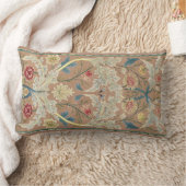 1875ヴィンテージウィリアム・モリスフローラ刺繍 ランバークッション (ブランケット)