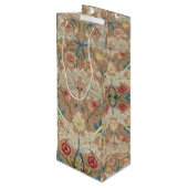 1875ヴィンテージウィリアム・モリスフローラ刺繍 ワインギフトバッグ (裏面アングル)