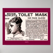 1875ヴィンテージ美しい補助具：トイレマスクまたは顔手袋 ポスター (正面)