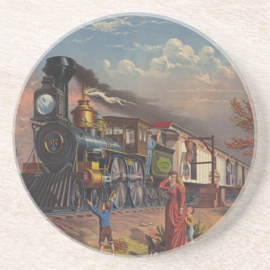 1875年からの速い郵便郵便業務の列車 コースター (正面)