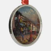 1875年からの速い郵便郵便業務の列車 メタルオーナメント (右)