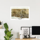 1875年のアムステルダムのヴィンテージ地図 ポスター (ホームオフィス)