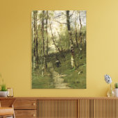 1875年のバルビゾン・ウッズで キャンバスプリント (インサイチュ (リビング))
