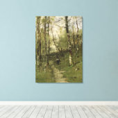 1875年のバルビゾン・ウッズで キャンバスプリント (インサイチュ (ウッドフロア))