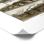 1875年のミサ州タウントンのヴィンテージの地図 ポスター (角)