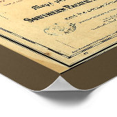 1875年南太平洋鉄道地図 ポスター (角)